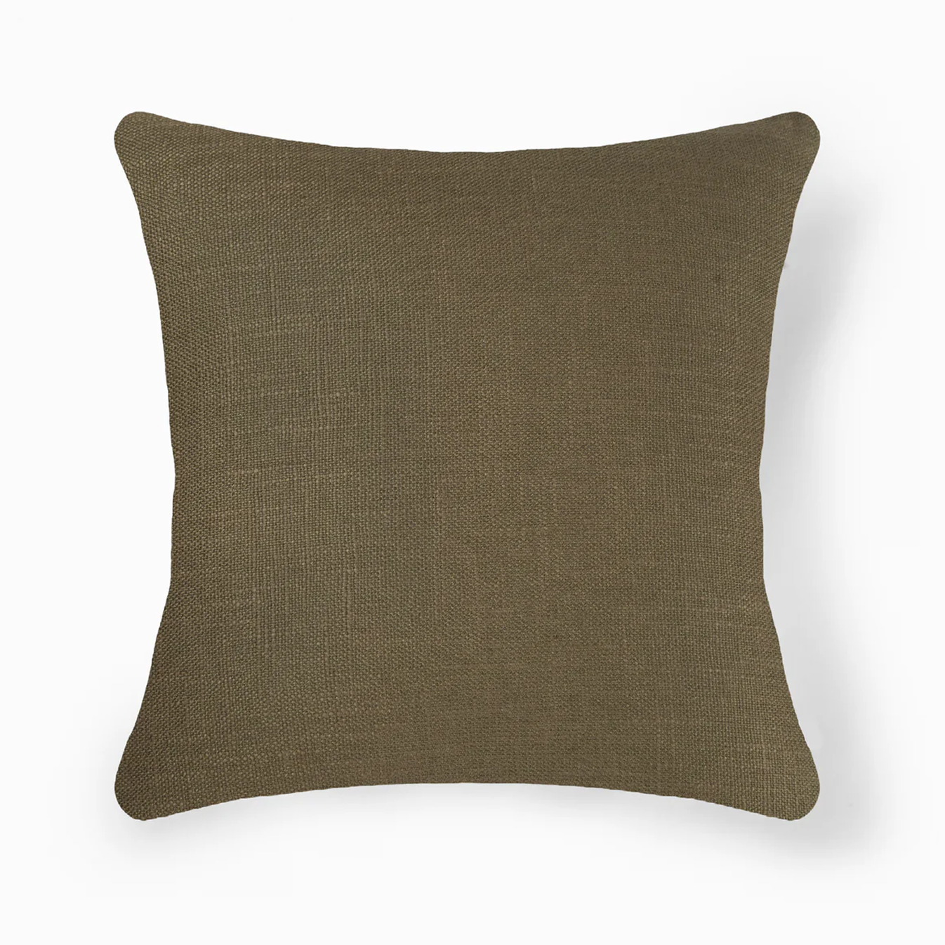 Interplay Olive Solid Textured Cushion 18" x 18"