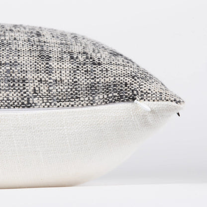 Interplay Ivory Solid Textured Cushion 12" x 22" Lumbar Cushions Casa Dvipa