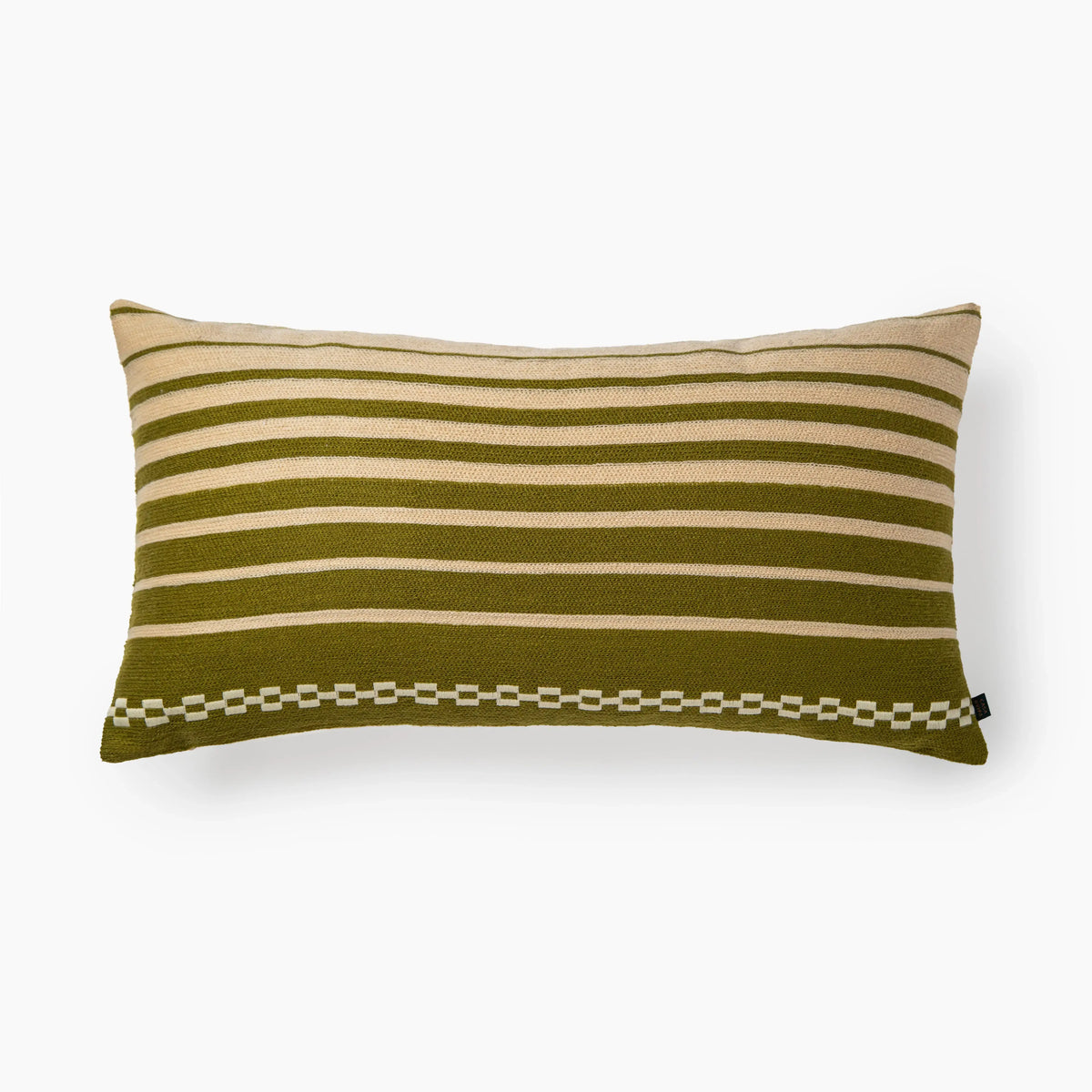 Emerald Shore Chenille Emb Lumbar Cushion Lumbar Cushions Casa Dvipa
