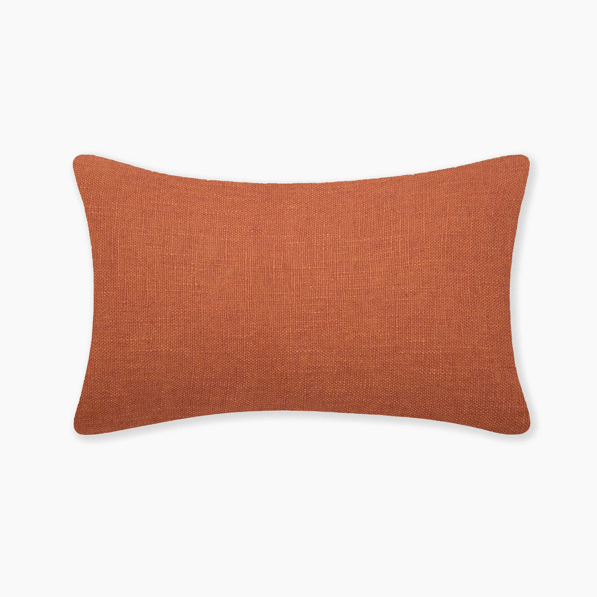 Interplay Rust Solid Textured Cushion 12" x 22" Lumbar Cushions Casa Dvipa