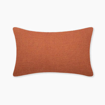 Interplay Rust Solid Textured Cushion 12" x 22" Lumbar Cushions Casa Dvipa