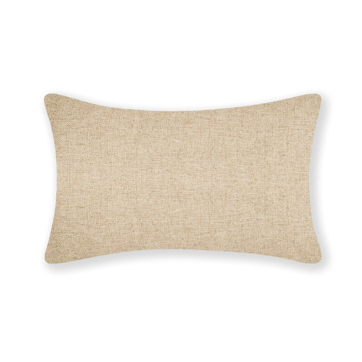 Interplay Beige Solid Textured Cushion 12" x 22" Lumbar Cushions Casa Dvipa