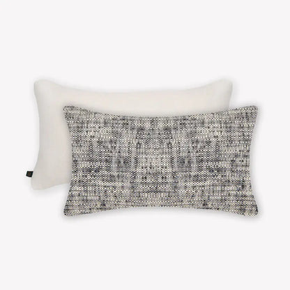 Interplay Ivory Solid Textured Cushion 12" x 22" Lumbar Cushions Casa Dvipa