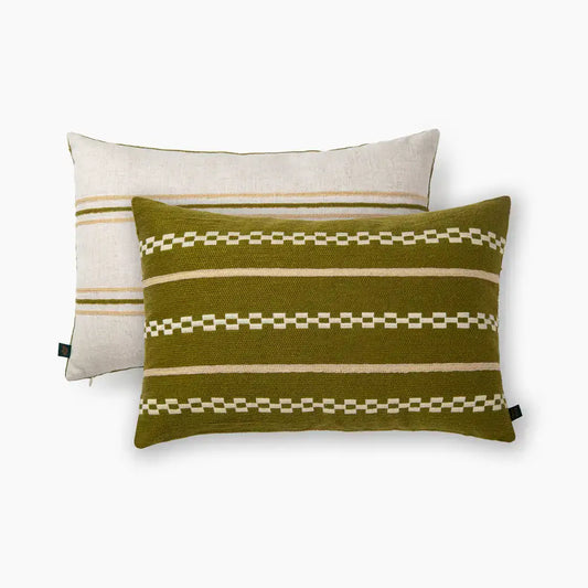 Coastal Whisper Chenille Emb Lumbar Cushion Lumbar Cushions Casa Dvipa