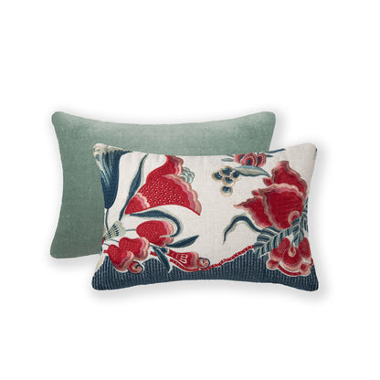 Scarlet FloraI Lumbar Cushion