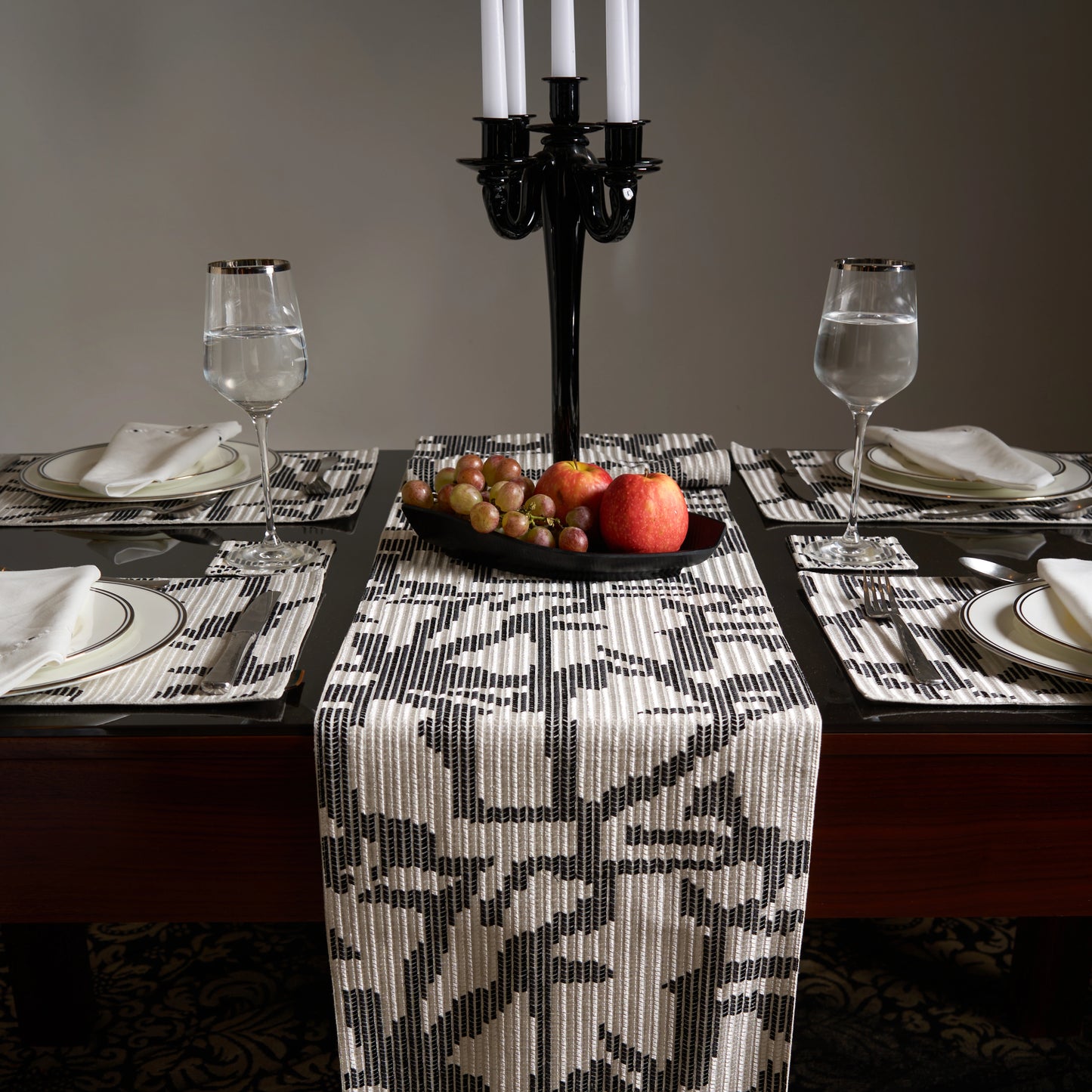 Mercer's Mile Abstract Table Runner