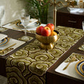 Sage Darbar-Chenille Emb Table Runner