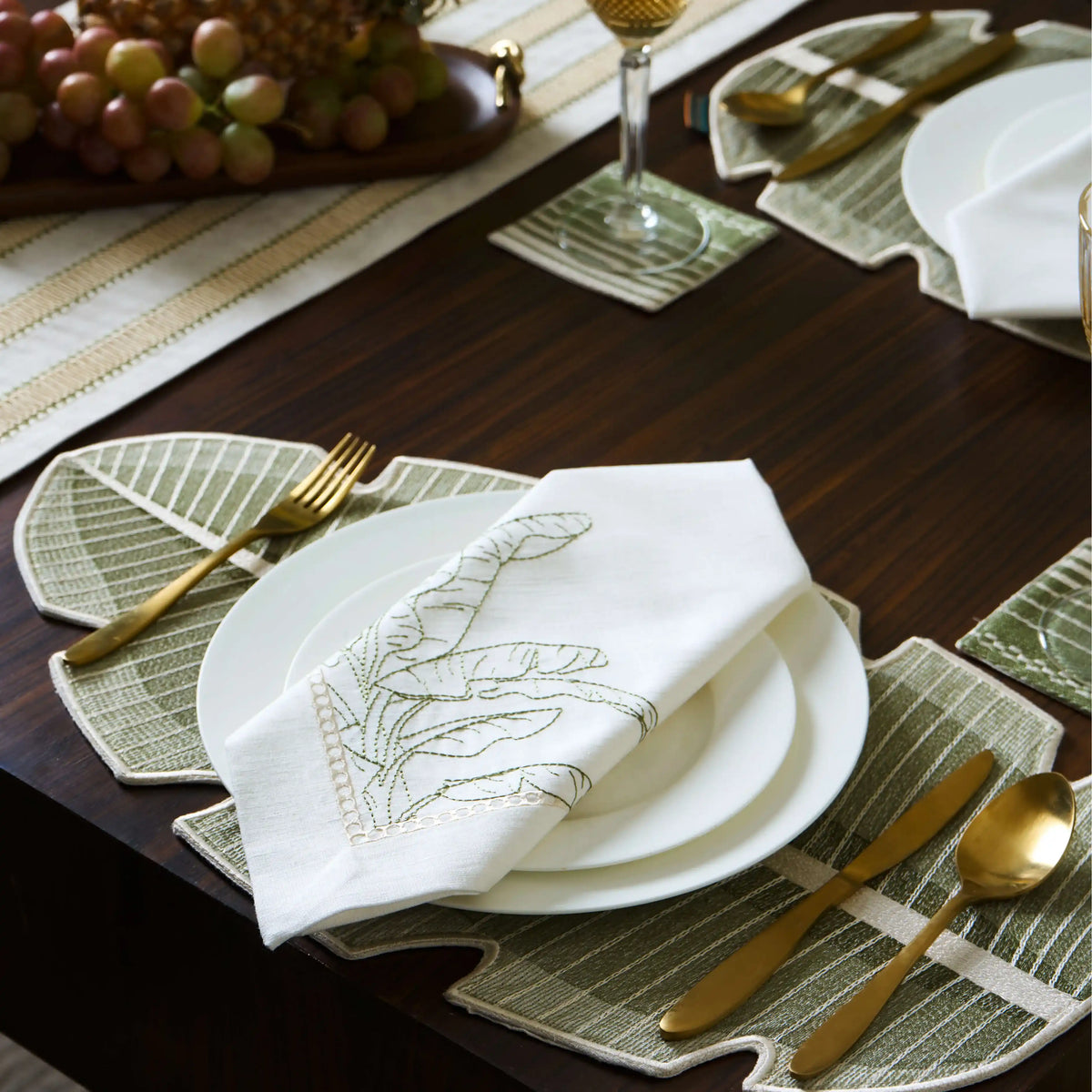 Buy Kairali Placemats 11*21 | Designer Leaf Shaped  - Dinner Table