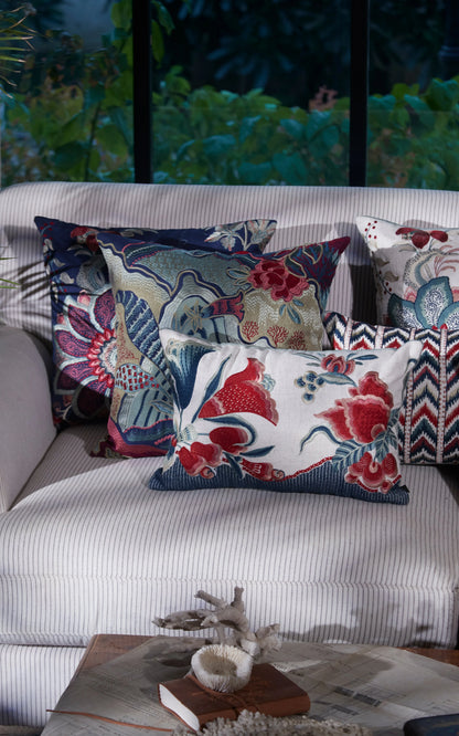 Scarlet FloraI Lumbar Cushion