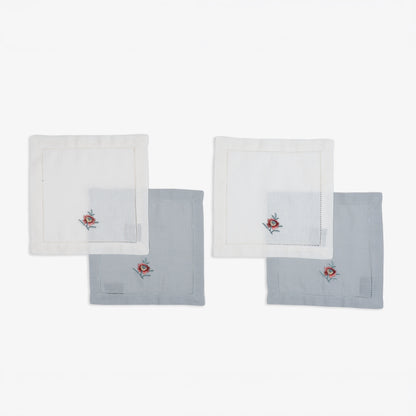 Flora Nova Emb Cocktail Napkins 8*8
