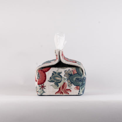 Crimson Chenille Emb Tissue Box Cover 9*4