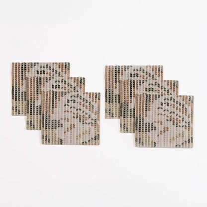 Tidal Veil Coasters  | Casa Dvipa pack of 6