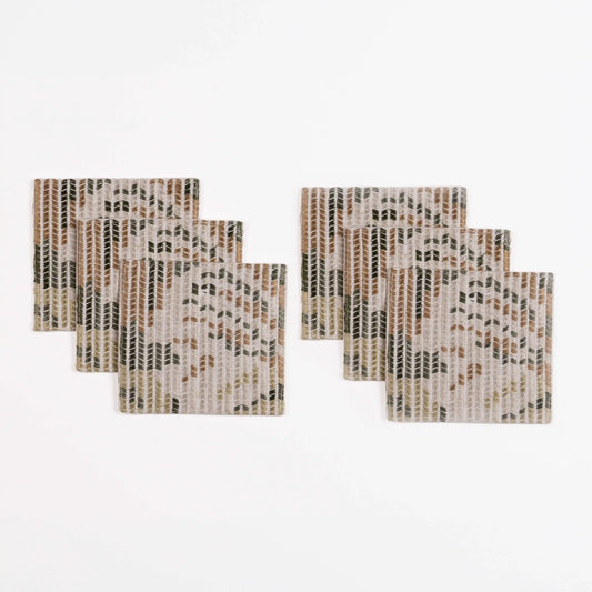 Tidal Veil Coasters  | Casa Dvipa pack of 6